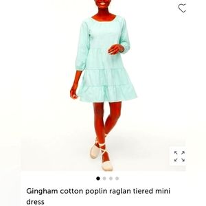 J Crew. New with tags. Gingham dress